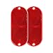 MFC PRO 2Pcs Plastic Oval Stick-on Reflector (Red)
