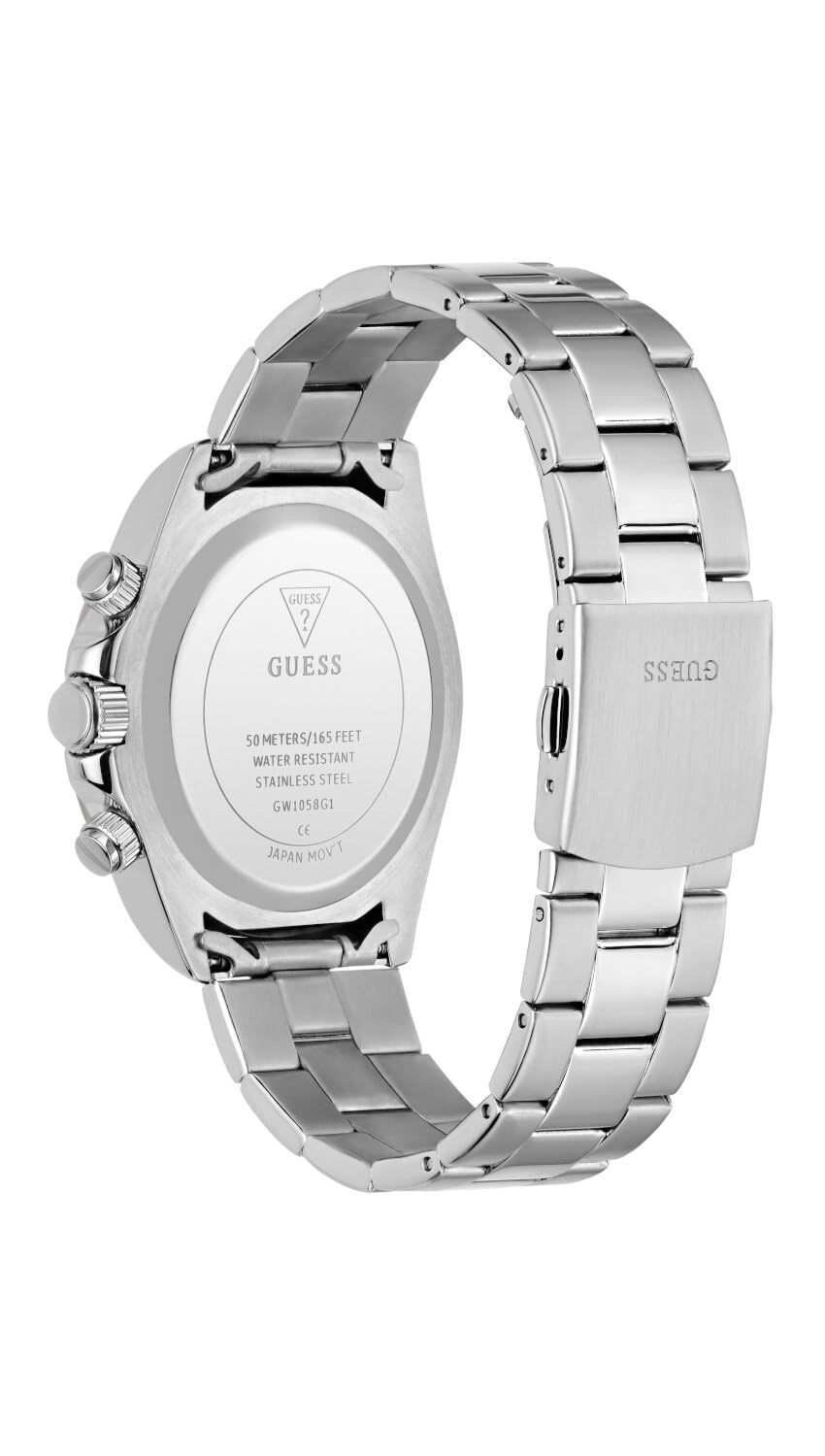 GUESS Herren Uhr Armbanduhr Arthur Edelstahl
