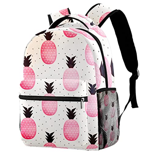 Sac à dos campus motif ananas rose idéal pour la rentrée scolaire des filles