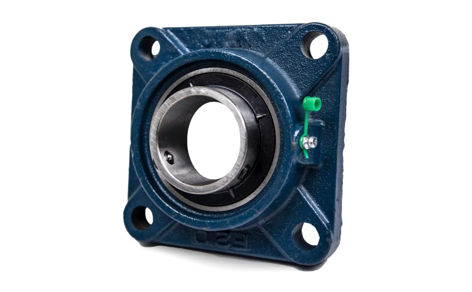 Image of Jeremywell UCF205-16 Pillow Block Bearing (2 Pack), 1 inch Bore, 4-Bolt Flange Mounted, Solid Base, Self-Alignment, Square