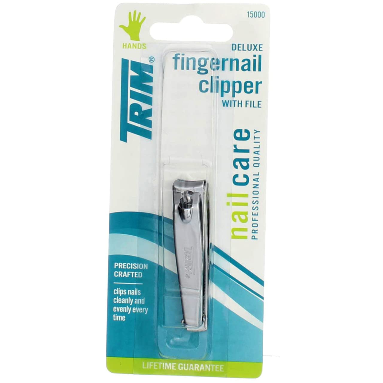 Trim Deluxe Fingernail Clipper with File Nail Care Professional Quality Hands 1 Count Pack of 10