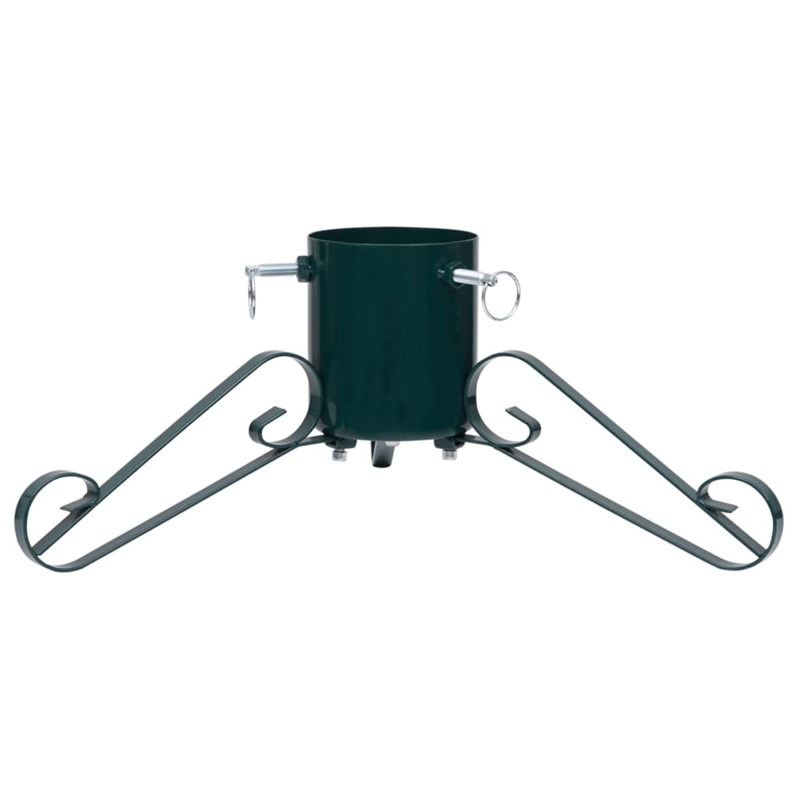 Tidyard Soporte Árbol Navidad Verde Metal 58x58x21cm, Estable, 3 Tornillos, 1.2L, Apto para Árboles Reales YFXLYDZJ-331317ES