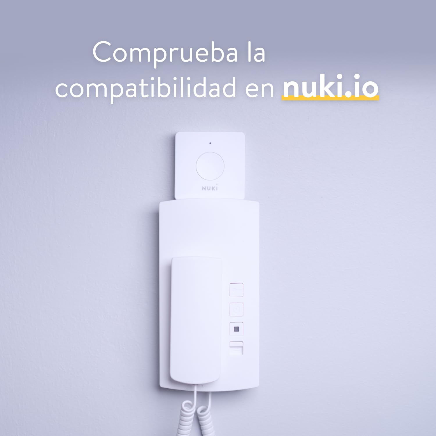 Nuki Opener, cerradura electrónica para edificios de apartamentos, controla tu interfono con el smartphone, abrepuertas automático, requiere Nuki Bridge WiFi, cerraduras inteligentes, blanco