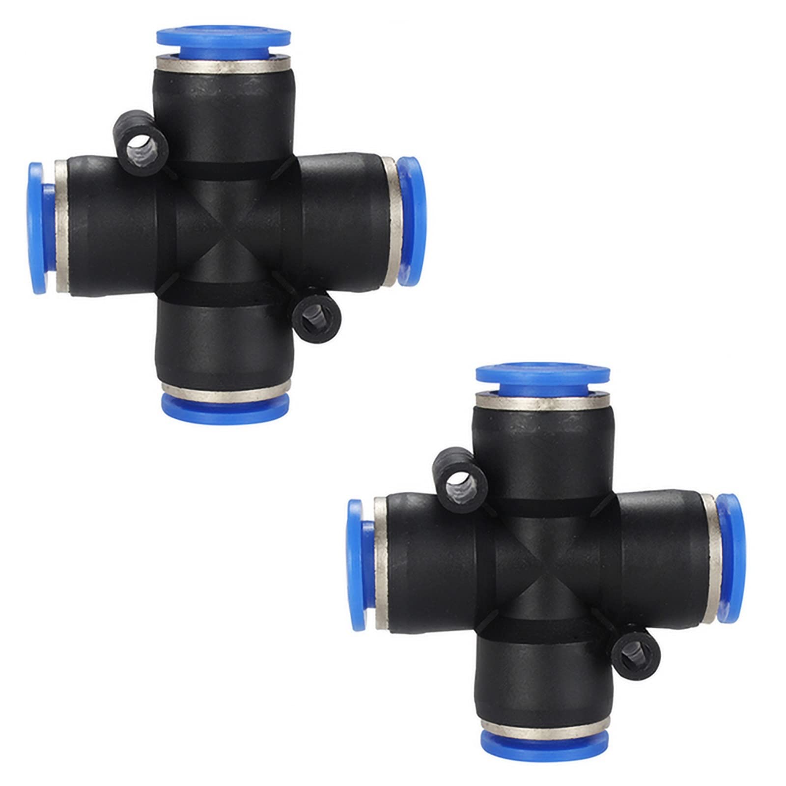 Conectores neumáticos de 8mm PY/PU/PV/PE rápidos para mangueras de agua pack de 2 unidades