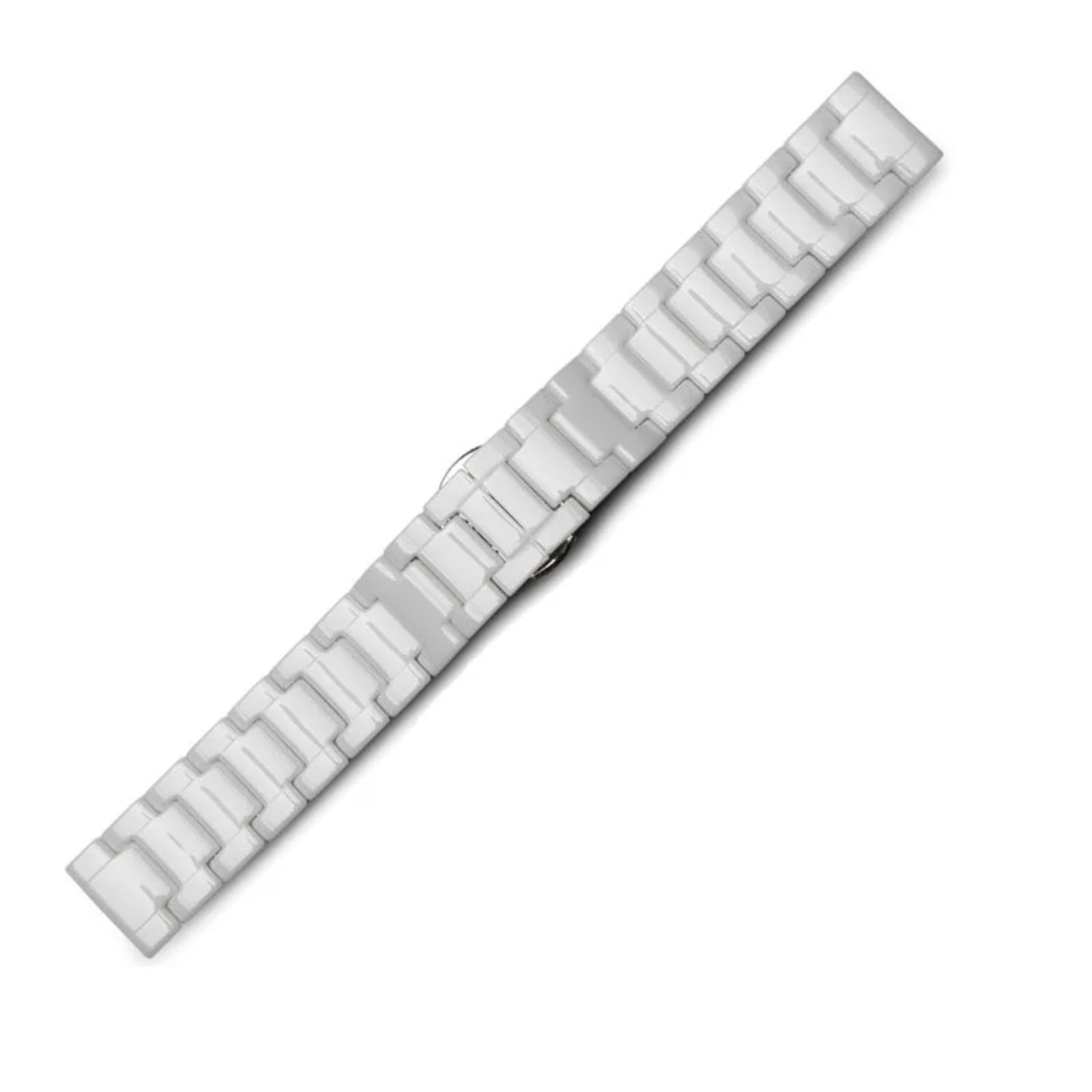 Générique NASUNJIA Bracelet De Montre En Céramique 14 Mm, 16 Mm, 18 Mm, 20 Mm, 22 Mm, For Femmes Et Hommes, Boucle Papillon, Bracelet De Rechange(WHITE,18mm)
