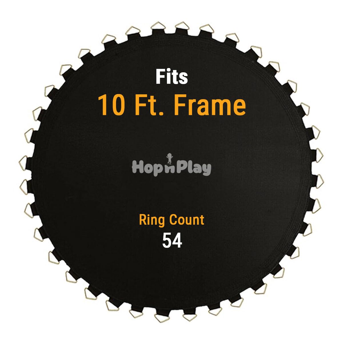 Hop N Play Replacement Jumping Mat for 10ft Trampolines Round Frame - Perfect Bounce, Fits Most Brands - Fitness, Gymnastics, Exercise, Outdoor Fun - Durable Mat for 54 Springs-picture-22