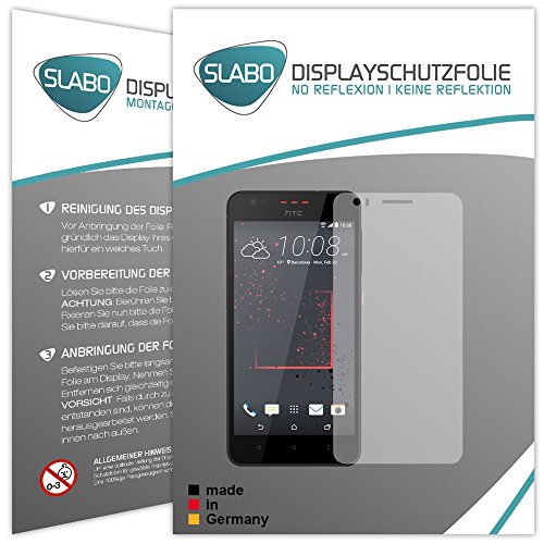 Slabo 2 x Bildschirmfolie für HTC Desire 825 Bildschirmschutzfolie Zubehör No Reflexion MATT - Made IN Germany