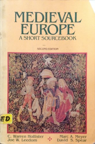 Medieval Europe: A Short Sourcebook 0070296170 Book Cover