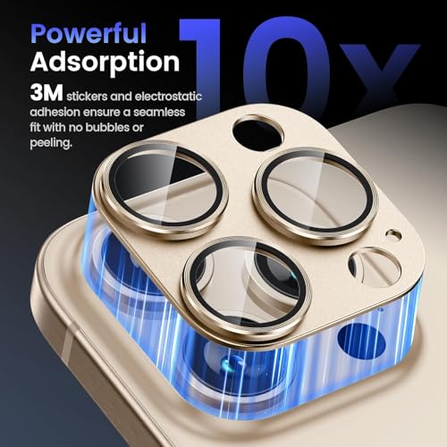 Image of TITANIUM Camera Lens Protector For IPHONE 16 PRO / 16 PRO MAX ( DESERT ) UHD 9H Glass, Anti Drop, Scratch Resistant, Case Friendly, Removable, Waterproof, Heavy Duty Camera Protector, ( BUY 2 GET 1 FREE )
