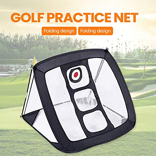 Andoer Gaiolas de lançamento de lascas de golfe ao ar livre Rede dobrável de prática de golfe Equipa