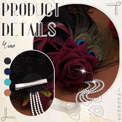 Accesorio de Plumas Vintage Pinza para Cabello miniatura 3
