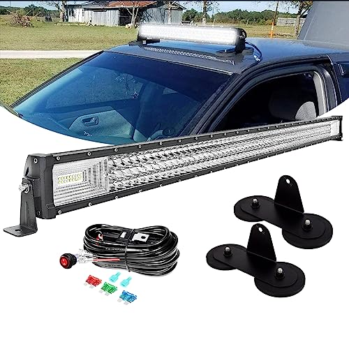Luz de trabajo led 12v 24v tri-fila foco led coche camión todoterreno 127cm 648w