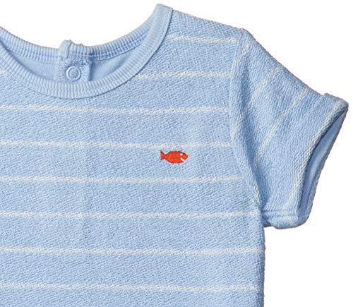Image of miniklub Boys Blue Striped Round Neck T-Shirt