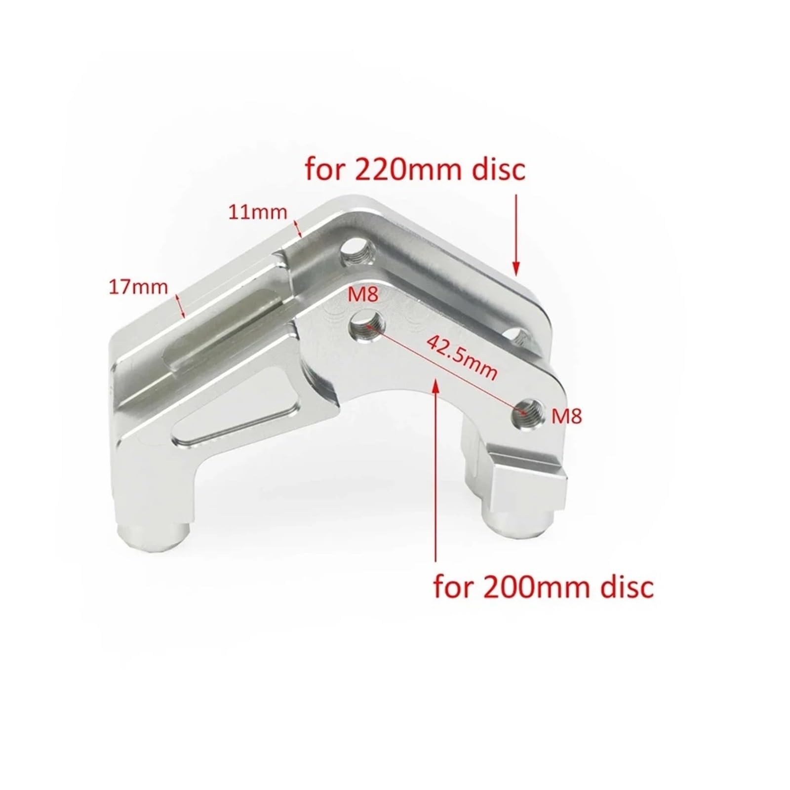Disco freno flottante 200mm 220mm Moto Scooter Pinze Freno Disco 57mm 70mm Staffa Adattatore Pompa Per Aerox BWS RSZ(Black 220mm)