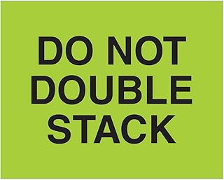 Box Partners 8 x 10 - Do Not Double Stack (Fluorescent Green) Labels