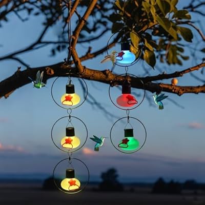 Headak Life 6 Pack Solar Hummingbird Feeders fo...