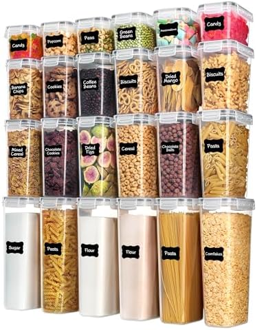 Vtopmart Airtight Food Storage Containers with Lids, 24 pcs Plast...