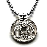 1949 España Spain 50 Centimos Spanish coin pendant necklace escudo Español Castile Leon Aragon Navarre Granada Madrid Barcelona Murcia Asturias Cataluña Las Palmas Vigo Gijón Ibiza Oviedo n000223