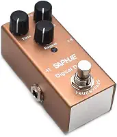 SAPHUE Pedal De Efeitos Guitarra Com Delay Digital, Botão Tempo/Nível/Repetição Revestimento Metal Aço, Mini Interruptor True Bypass Dc 9V Tipo Único Para Kit Elétrico Múltiplo