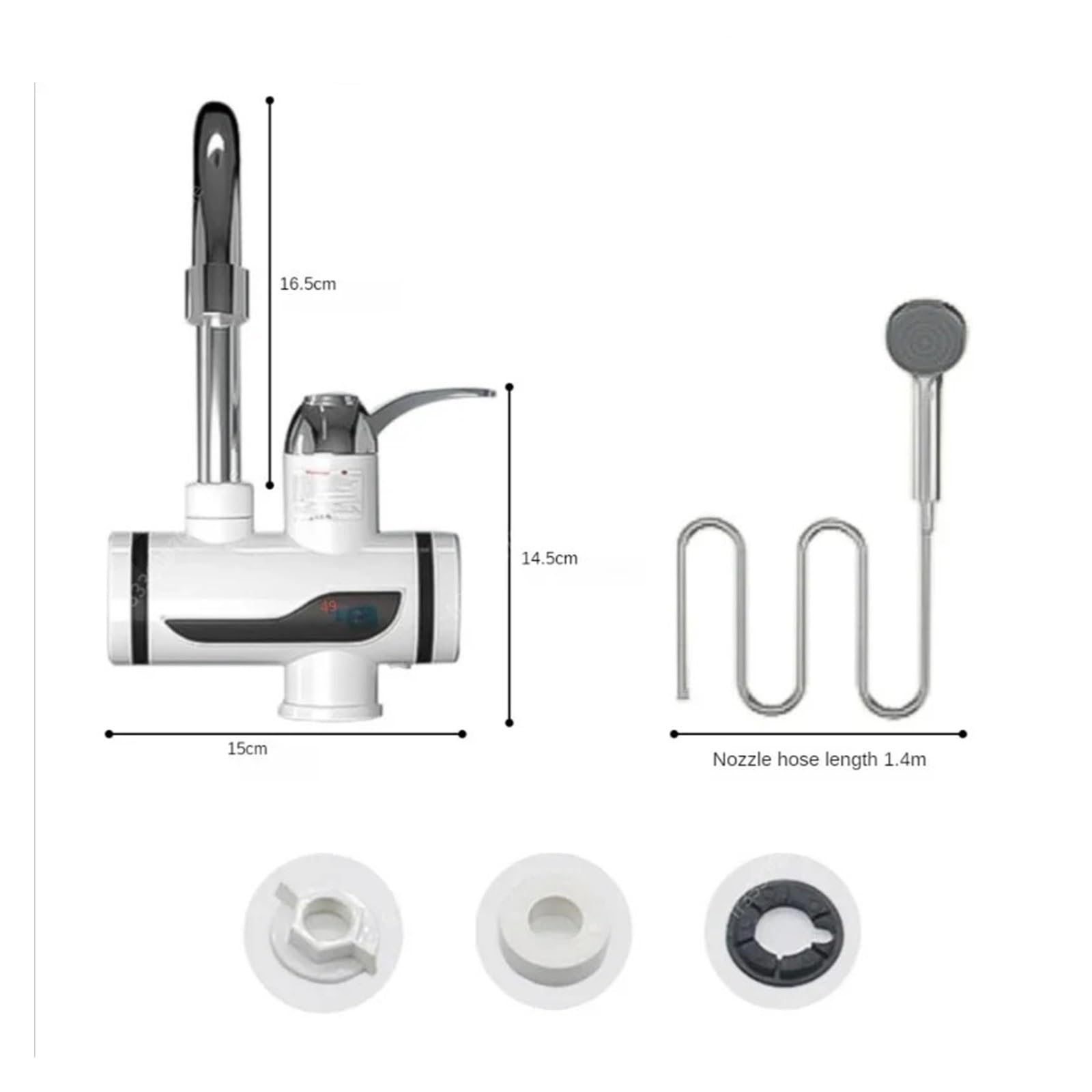 Rubinetto For Scaldabagno Da Cucina Rubinetto For Riscaldamento Freddo Rubinetto For Scaldabagno Istantaneo Riscaldatore For Rubinetto For Acqua Calda Istantanea Con Soffione Doccia La Sicurezza Effic