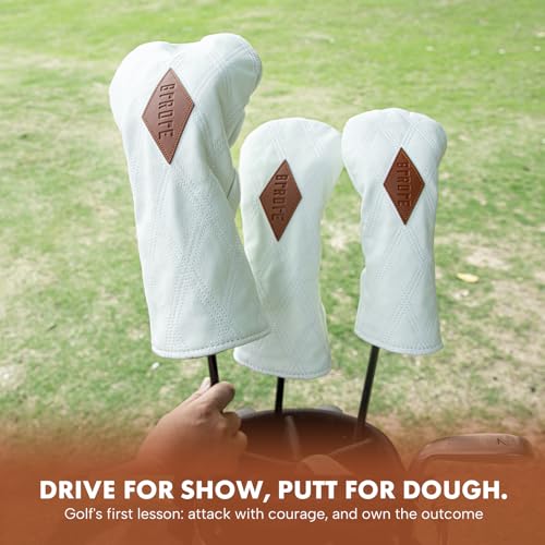 Funny Birdie Leather Headcovers 3PC
