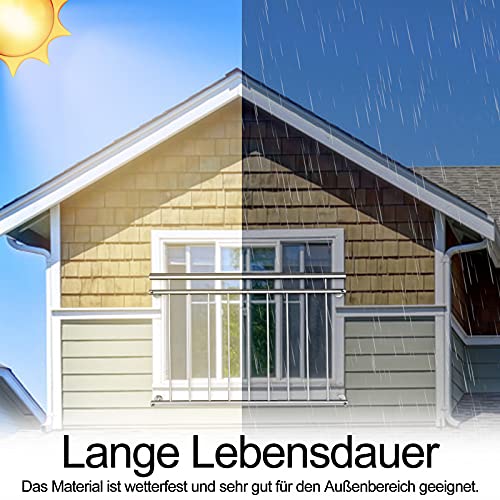 LZQ Frans 128 x 90 cm balkon roestvrij staal glanzend balustrades balustrades balustrades balkonbescherming… - Image 7