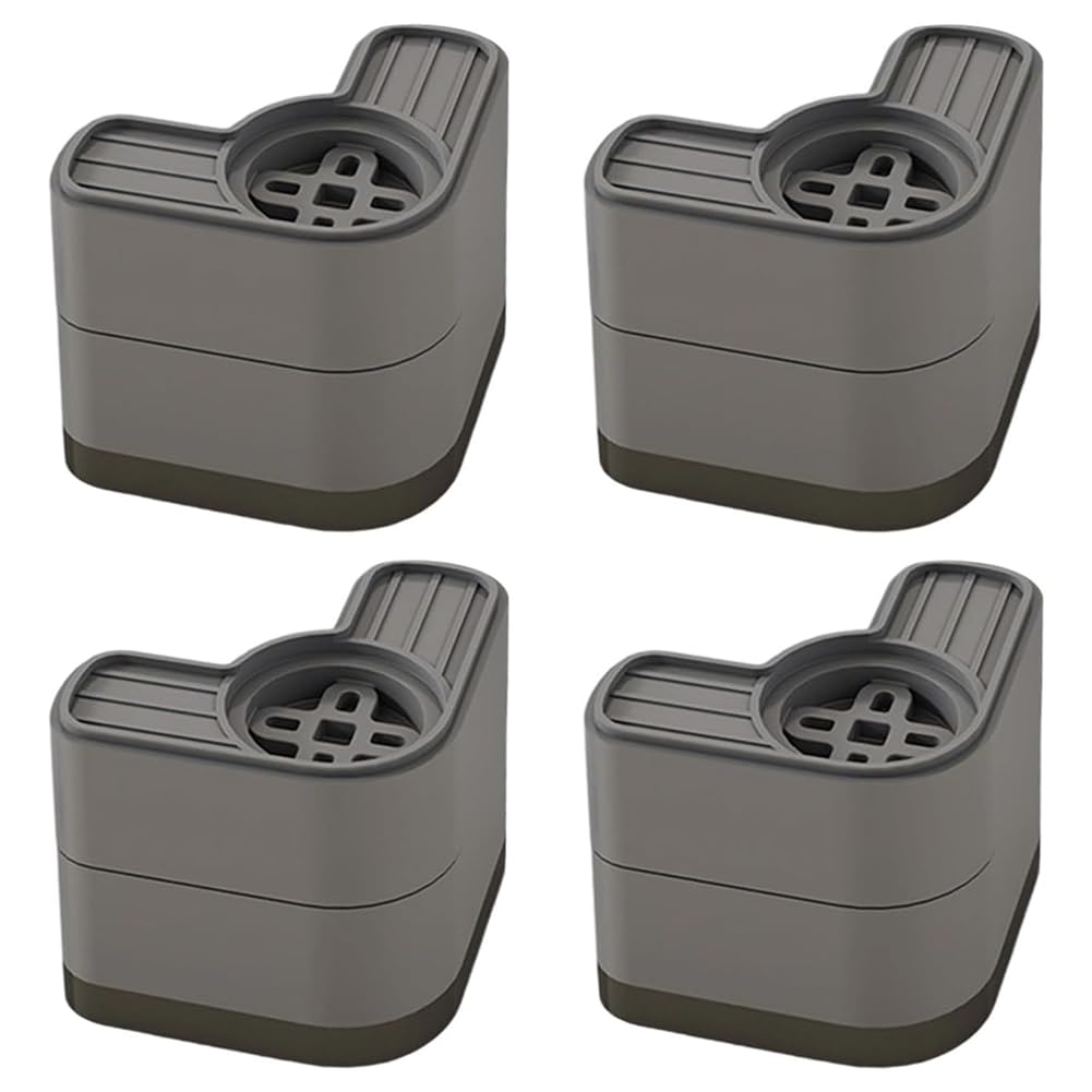 Hndhbfgrt Height-Adjustable 4-Washing Machine Base Stand Universal for Bathroom Anti-Slip Shock-Absorbing Noise-Reducing Feet