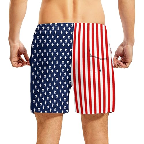 CHILL·TEK Funny Men's Swim Trunks with Compression Liner 5'' Inseam Dry Fit Beach Shorts Breathable Board Shorts for Men4