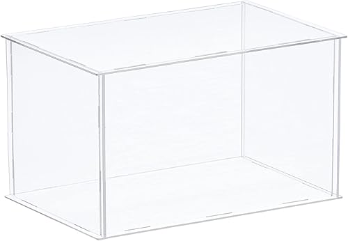 MECCANIXITY Vitrina de acrílico Caja de plástico transparente montar escaparate a prueba de polvo 14x8x10.2 pulgadas para artículos coleccionables