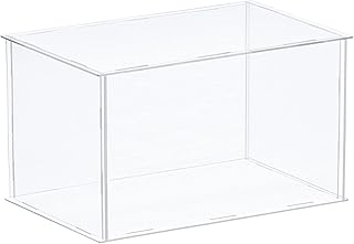MECCANIXITY Acrylic Display Case Plastic Box Clear Assemble Dustproof Showcase 14x8x10.2 Inch for Collectibles Items