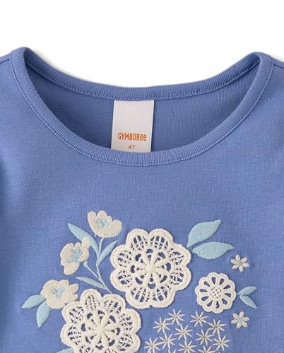 Image of Gymboree Girls' and Toddler Puff Sleeve Embroidered T-Shirt