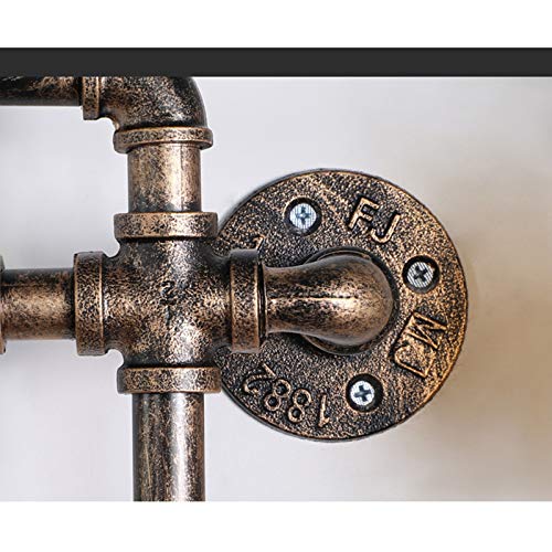 Applique murale vintage steampunk rustique à 5 lampes pour salle de bains - 4