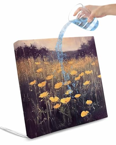 Hokiten Yellow Spring Floral Outdoor Cushion Chair Cover Set of 4 - Waterproof Couch Seat Covers, Vintage Oil Painting Botanical Patio Furniture Protector Cushions Slipcovers for Sofa/RV, 22