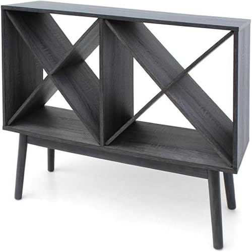 Great Deal Furniture Britney Mid Century Modern Sonoma - Armario de barra de madera sintética con acabado de roble gris