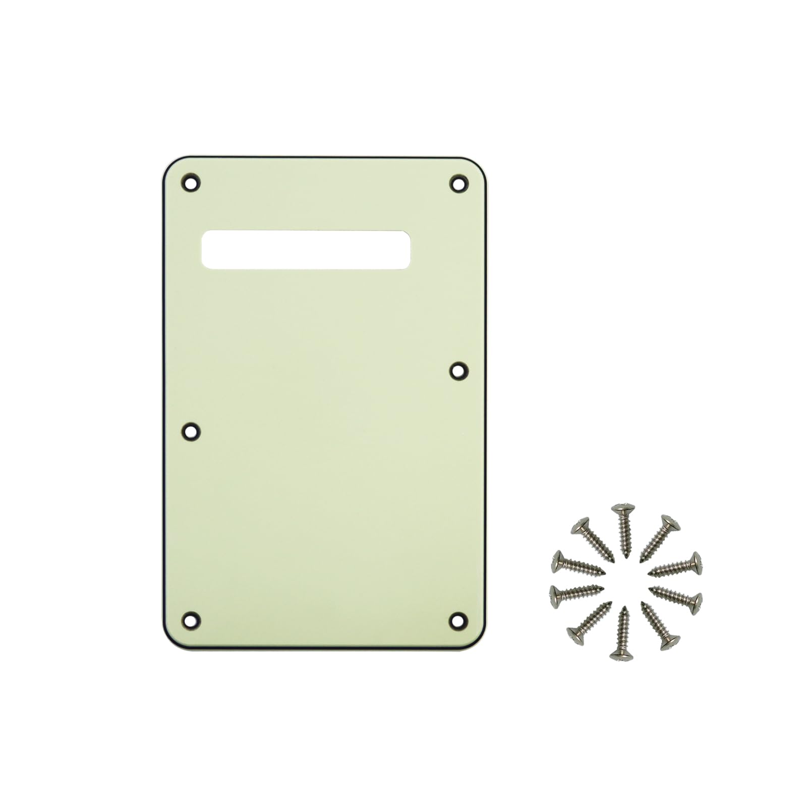 6-Hole Strat Backplate Cavity Cover for Fender, Mint Green 3Ply