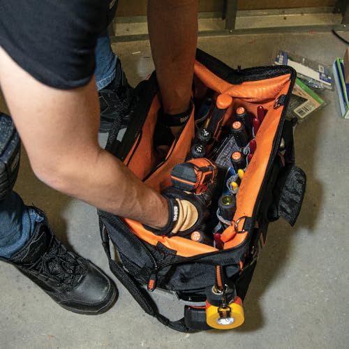 Klein Tools 55469 Tradesman Pro Wide-Open Tool Bag Made of 1680 Ballistic Weave with Molded Bottom and Detachable Shoulder Strap by KLEIN TOOLS - Image 8