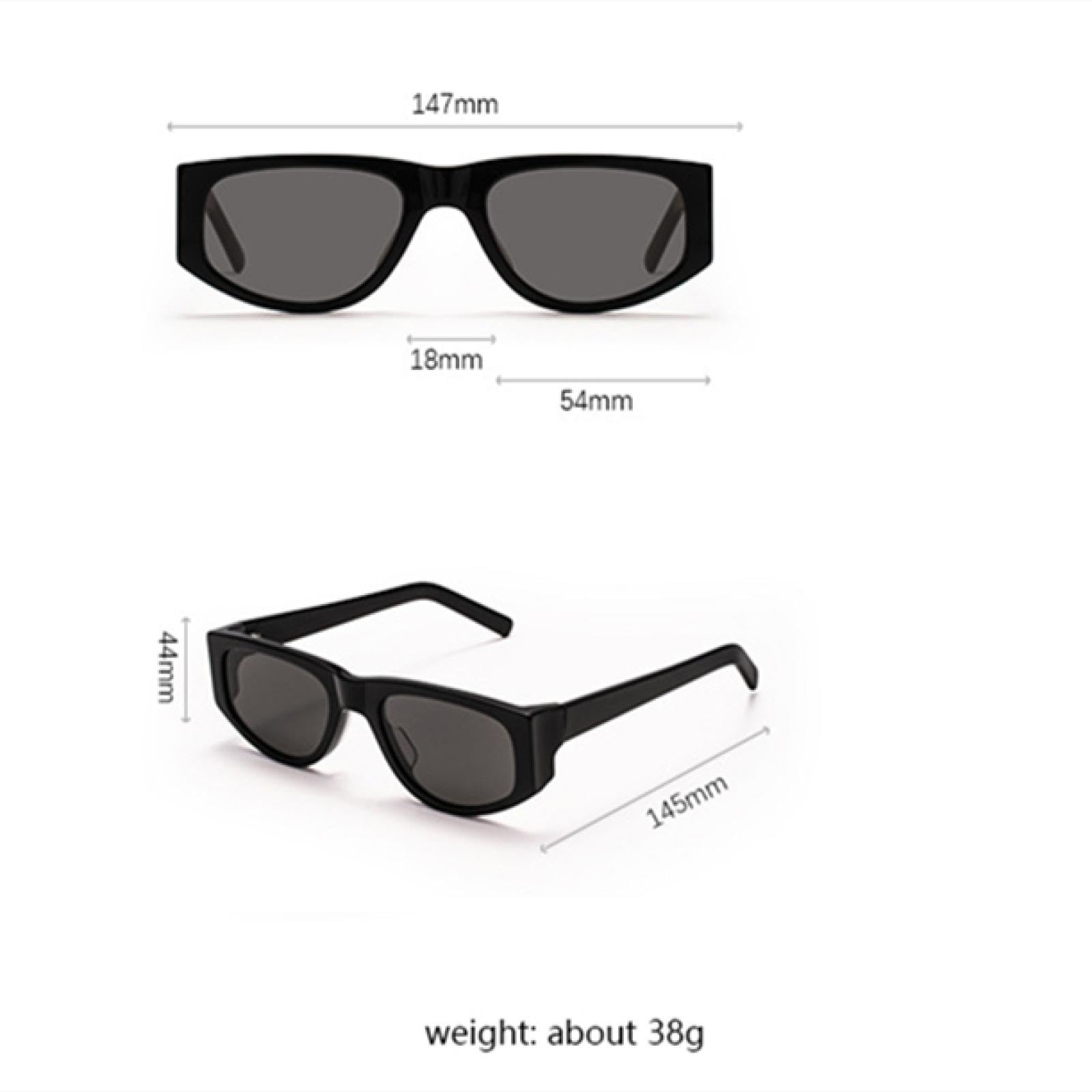 Occhiali da sole Cat Eye da donna in acetato, da uomo, UV400