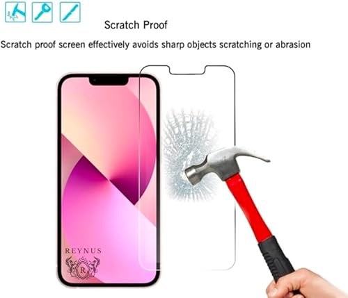 Miniatura 3 de REYNUS - Protector de pantalla de vidrio para iPhone 141313 Pro 6.1 pulgadas, 3 unidades de vidrio templado, compatible con fundas