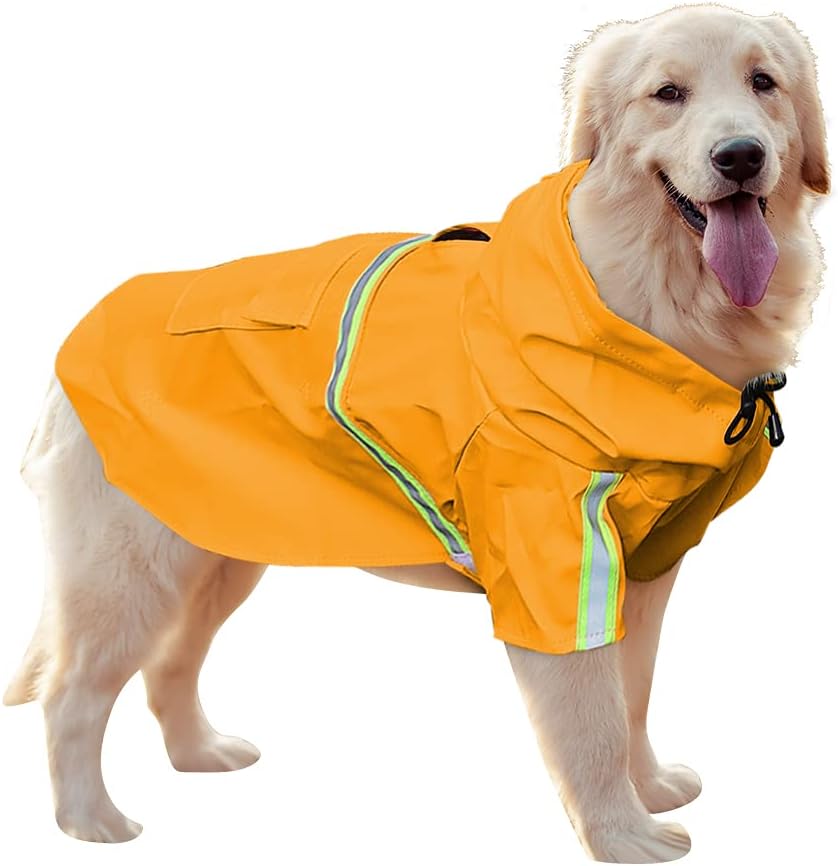 Impermeabile Per Cane 2-in-1 Idepet - Copertura Totale Con Cappuccio, Taglia 2XL Giallo - Foto 1