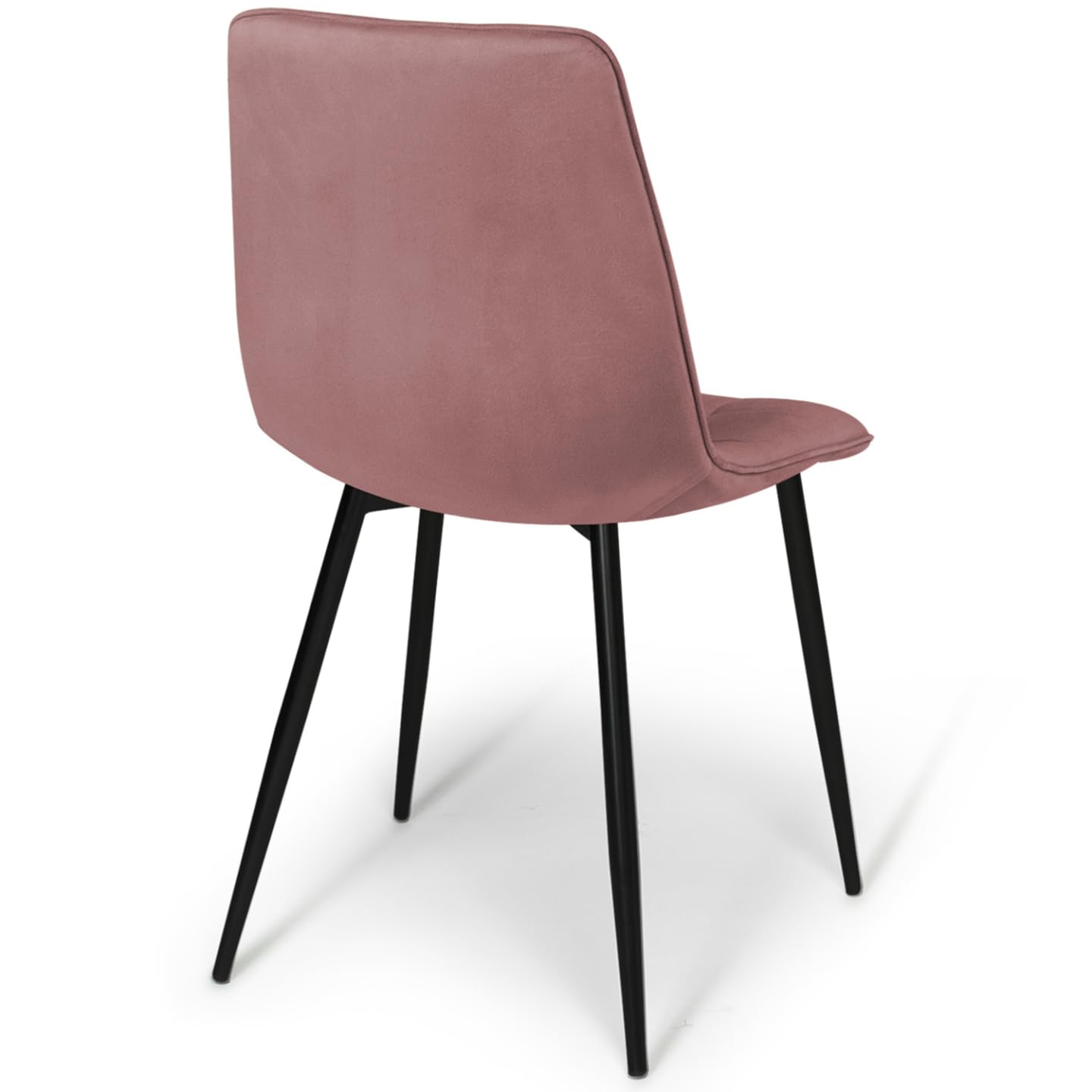 IDMarket - Juego de 4 sillas Mila de terciopelo Mix Color Pastel Azul, Gris Claro, Gris Oscuro, Rosa
