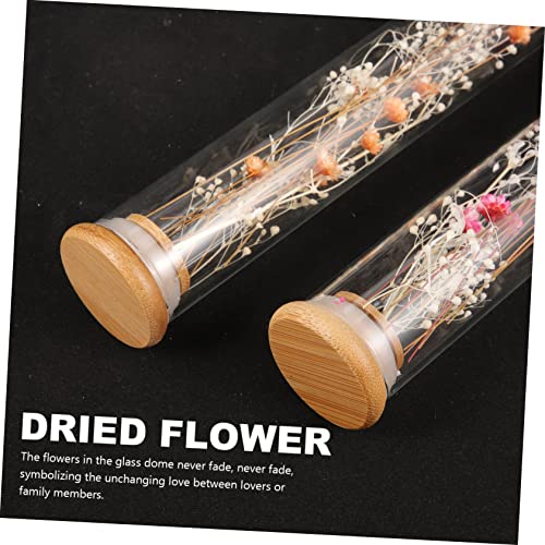 Garneck 2pcs Flor eterna jarrón decorativo de vidrio miniatura 6
