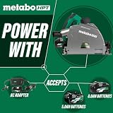 Metabo HPT 36V MultiVolt 6-1/2' Cordless Track Saw Kit, Adjustable Bevel -1 to 46°, Over 2-1/2' Cutting Depth, Lightweight Design, Includes 4.0Ah Metabo Battery and Rapid Charger, C3606DPA