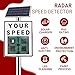 WEICNE Solar Radar Speed Sign 23.6×35.4inch – Wireless Speed Display with Instant Feedback and Remote Control, 656ft Detection, Ip65,for Road Safety