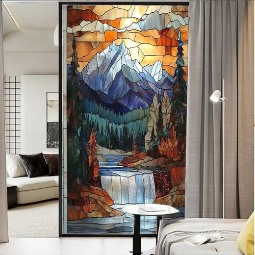 Vinilo adhesivo para ventana efecto vitral 17.7x23.6 in miniatura 3