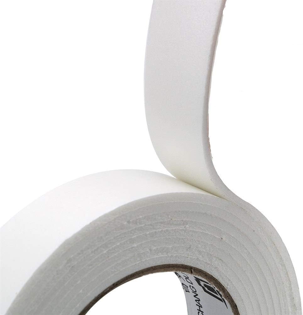 Strong double-sided tape ,Multi-Purpose Tape 6 Rolls Sponge Double Sided Tapes Acrylic Foam Adhesive Tapes DIY Photo Fixed Stickers Super Strong White Mounting Tape Foam Self Adhesive Pad(1.5 cm)