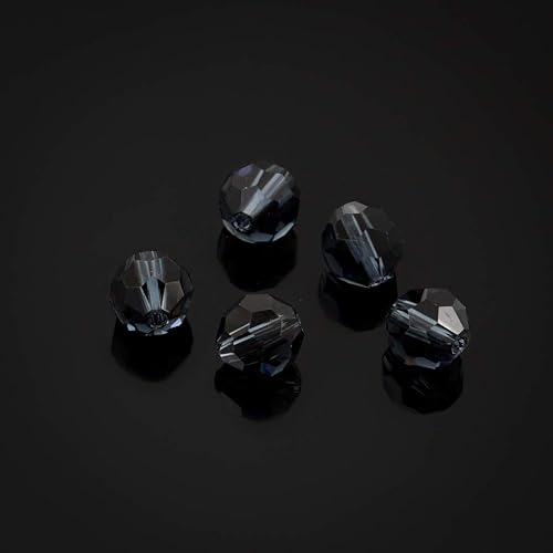 Miniatura 4 de 200 cuentas de cristal redondas sueltas facetadas de Adabele austriaco de 0.236 pulgadas, color índigo oscuro, compatibles con 5000 cristales de