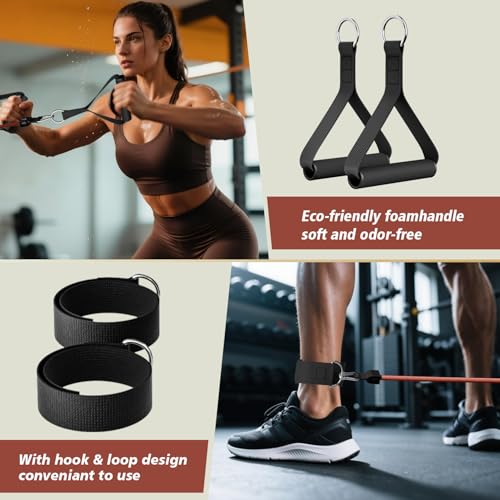 Image of WHATAFIT Resistance Bands, Exercise Bands,Resistance Bands for Working Out, Work Out Bands with Handles for Men and Women Fitness, Strength Training Home Gym Equipment