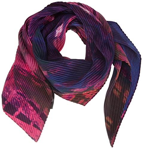 Desigual Femme Fou_tie Dye Squared charpe tendance, Rouge, Taille unique EU