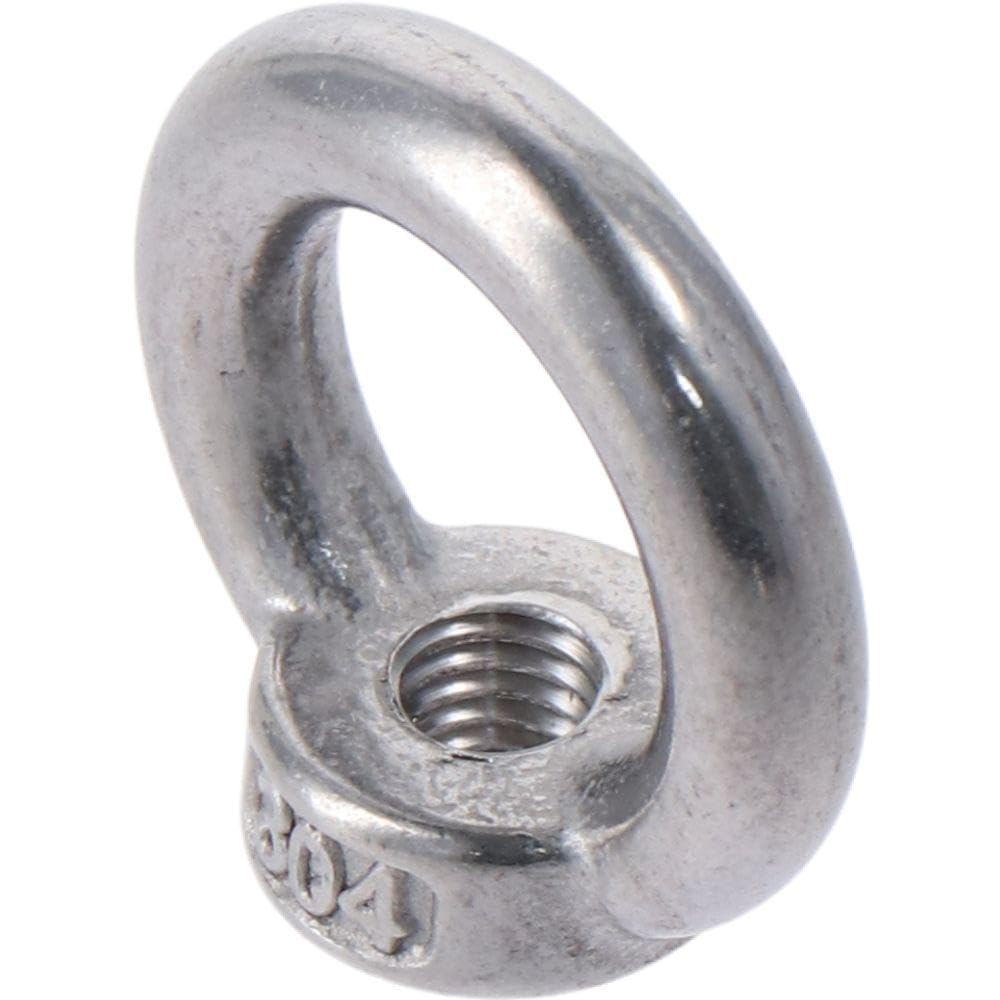 10Pcs Stainless Steel Lifting Eye Nut with Threaded Ring Shape M8 Eyebolt Ring - Image 2