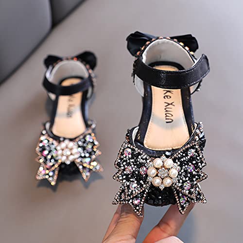 Girls Leopard Boots Summer Girls Dress Shoes Dance Performance Shoes Pearl Sequin Ribbon Bow3